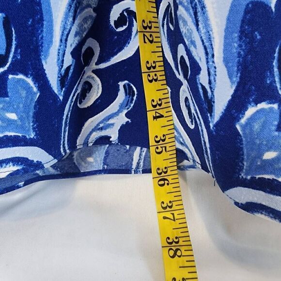 Lauren Ralph Lauren Sleeveless Floral Print Blue/white Sheath Dress Size 8 G13 - Picture 7 of 12